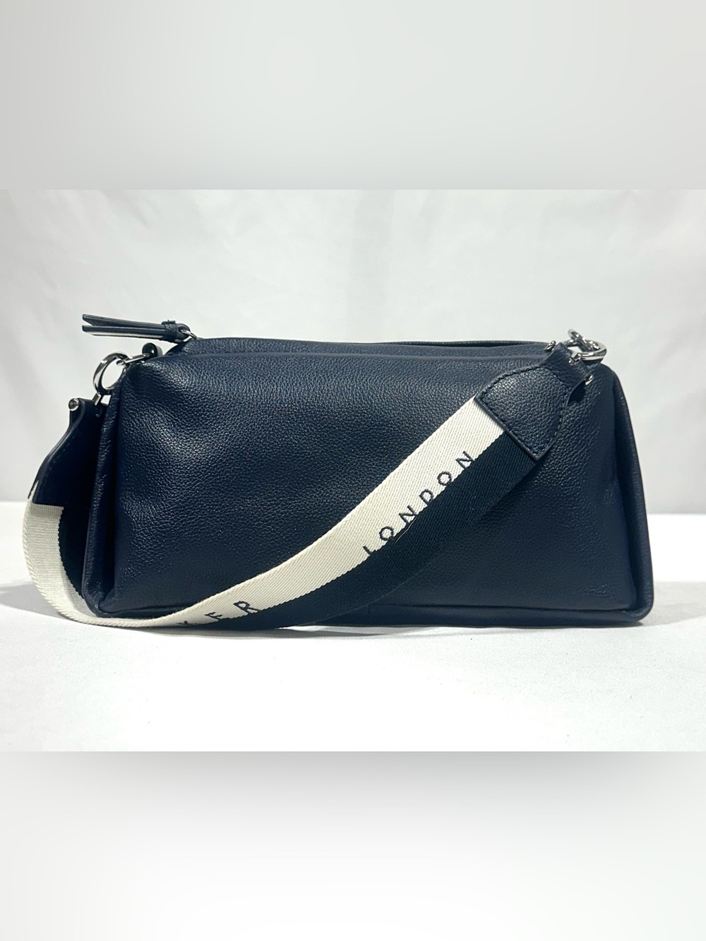 Ted Baker London Navy Pebbled Faux Leather Shoulder bag Missing Crossbody Strap